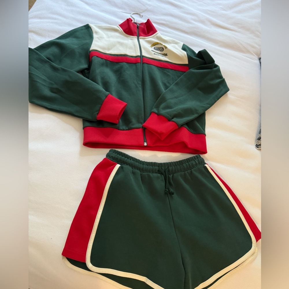 Zara Green and Red Apparel
